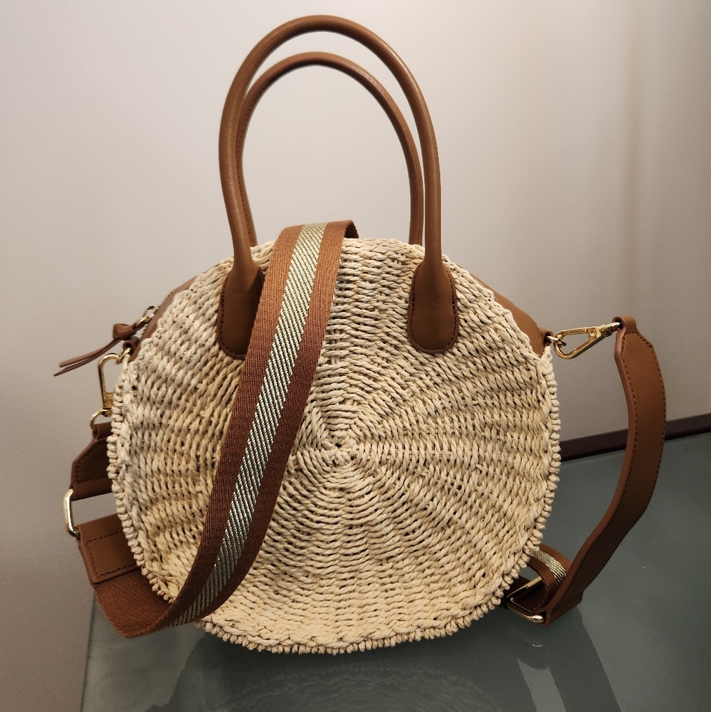 Talbots Circle Straw Crossbody